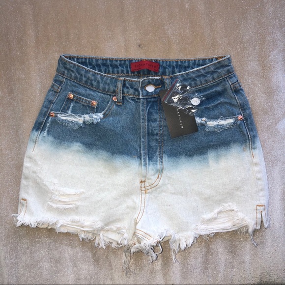 Vyvacious Dip Dye Jean Shorts - Picture 5 of 6